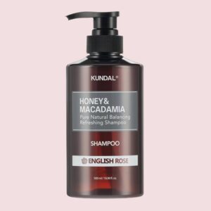 KUNDAL Honey & Macadamia Pure Natural Balancing Refreshing Shampoo – English Rose - Figura 1
